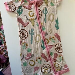 Little Sleepies Western-Themed Sleep Sack - Pink and Cream